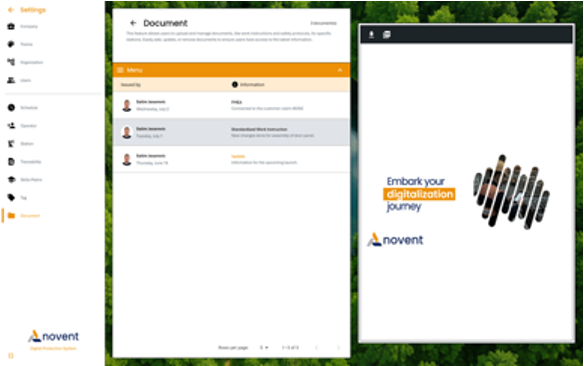 Digital documents interface