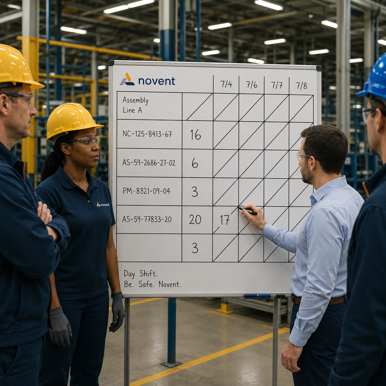 Process step in factory data workflow: copy-paste into dashboards and reports