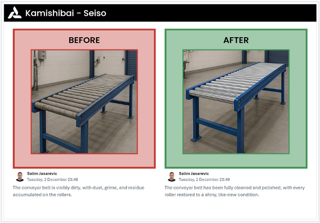 Kamishibai Seiso before and after