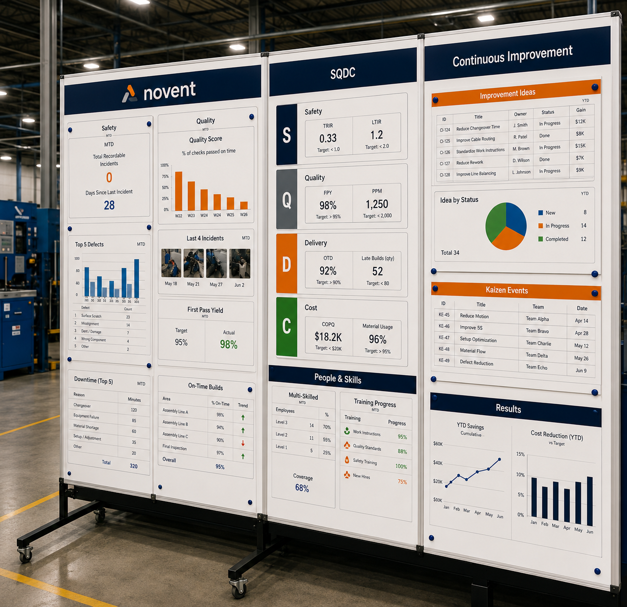 Present step in factory data workflow: explain what happened, not what to fix