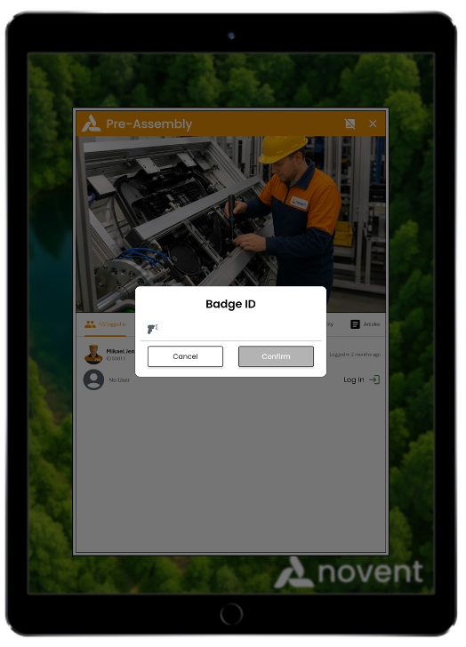 Badge ID login